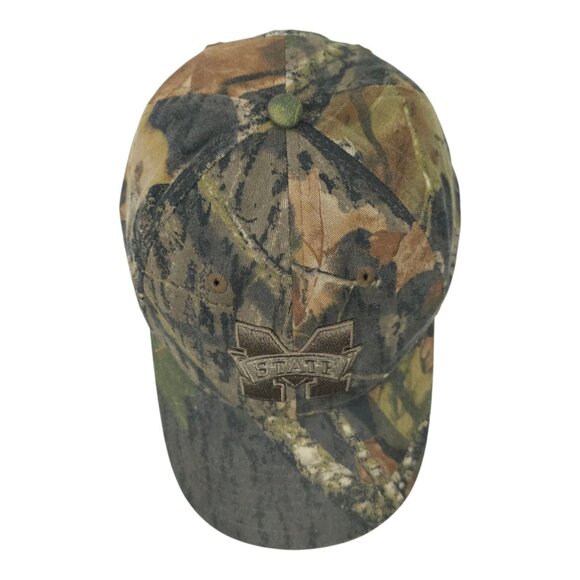 MS State Bulldogs Embroidered Patch Strapback Cap Camo Trucker NCAA Baseball Hat - Picture 6 of 15